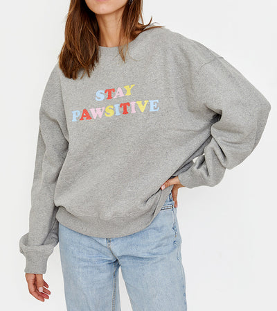 Pawsitive Sweatshirt Retro Grey